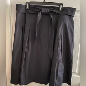 NWT Talbots 16WP Black Poplin Fit & Flare Skirt
